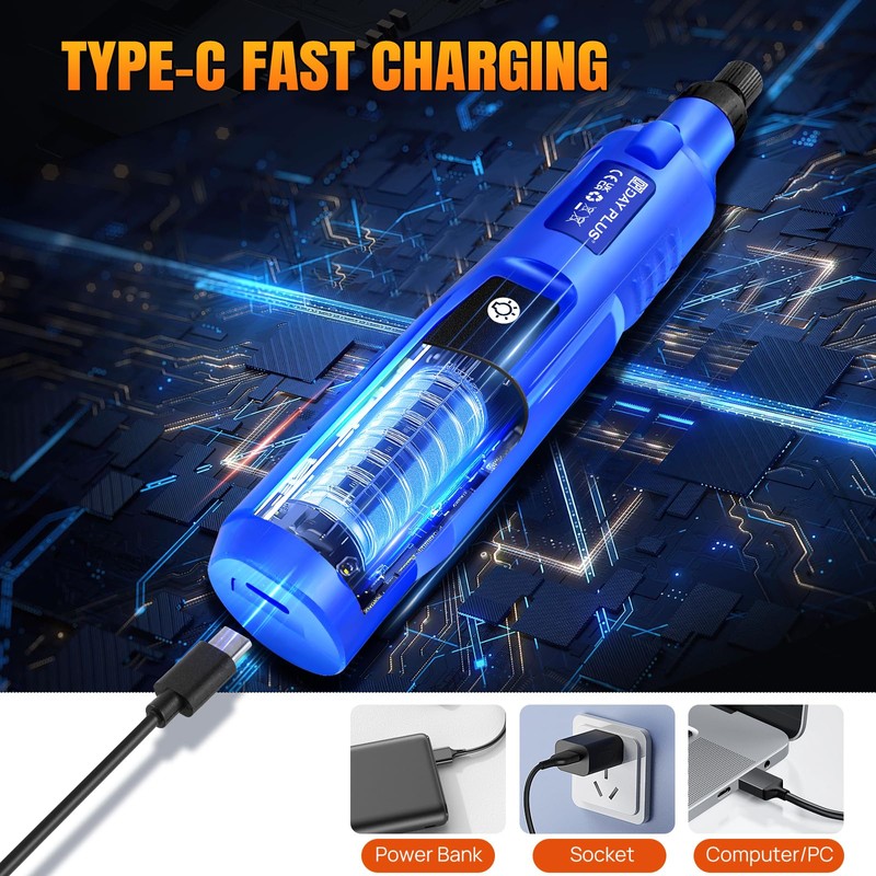 VickyHome Cordless Rotary Tool Kit 3.7V Multi Tool Kit with
