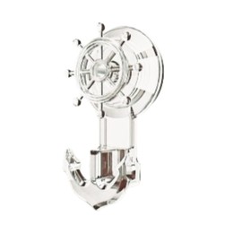 Clear Acrylic Towel Hooks with Glass Shelf and Stainless Steel Towel Holder, No-Damage Wall Mounted Rack for Bathroom, Kitchen and Beyond, 3 Color Options (White)