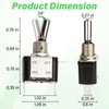 3 PCS LED Lighted Rocker Toggle Switch, 12V SPST 3