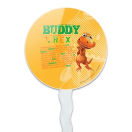 GRAPHICS & MORE Dinosaur Train Buddy T-Rex Stats Cupcake Picks Toppers Decoration Set of 6