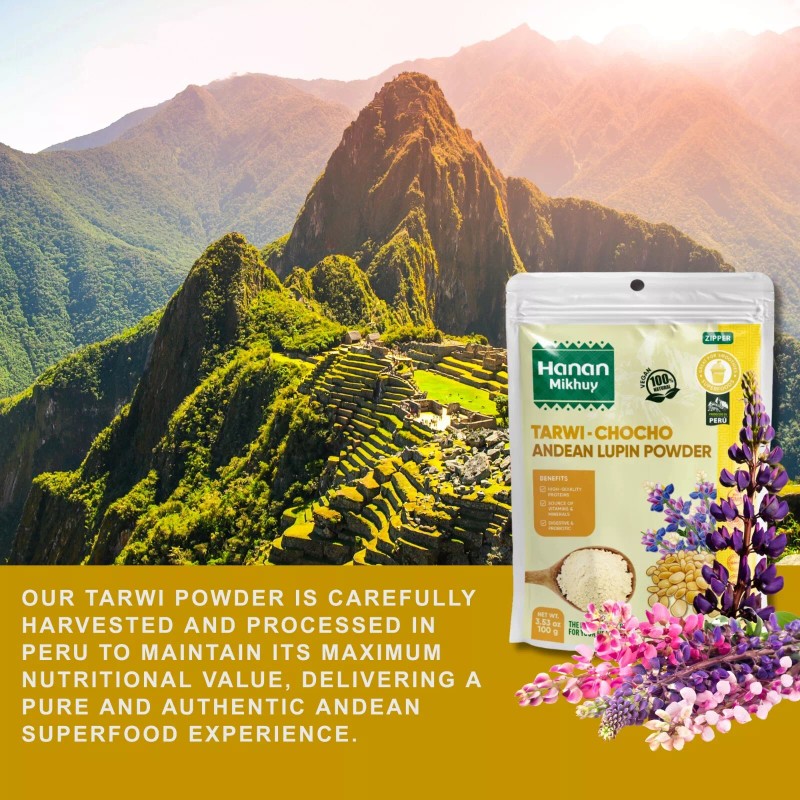 Hanan Tarwi Chocho 100% Natural Andean Lupin Powder for High-Quality