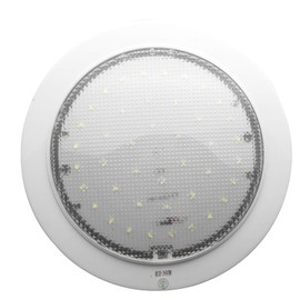 RV LED Roof Light, TOTMOX 12V 9W Interior Ceiling Dome Light Downlight for Campervan Caravan Motorhome Chrome Boat, Round Warm White Lamp