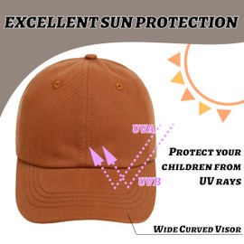 Sea Zaela Gorras de béisbol para niños pequeños y niñas, Gorras de Sol para Verano, tamaño Ajustable para 6 a 6 años, A Pink+Beige, 2-6 Años