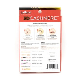 Laflare 3D Cashmere False Eyelashes Multipack, Ultra Soft, Glam, Luxurious, Cruelty-Free, Reusable, Fake Eyelashes 5 Pairs Value Pack (312X5P)