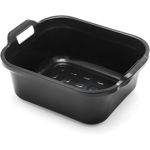 Addis Eco Made from 100% Recycled Plastic Washing up Bowl with Twin Handle, 10 Litre, Eco Recycled Black