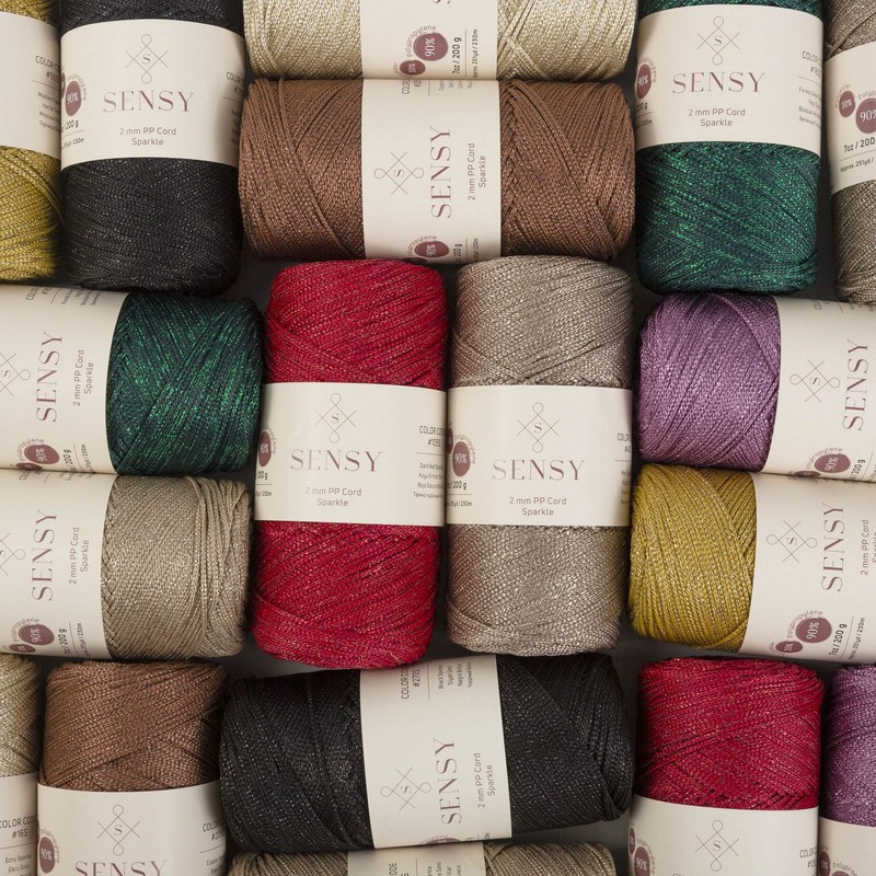Sensy Premium 2 mm 230 Metres Glitter Polyester Rope, 90%