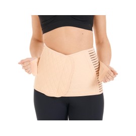Herzmutter Postpartum Abdominal Bandage - Recovery After Pregnancy Caesarean Section Surgical - Adjustable Slimming Belt Corset - 3500 (Beige, L)