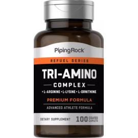 Piping Rock Tri Amino Complex | 100 Caplets | Non-GMO, Gluten Free | By Piping Rock