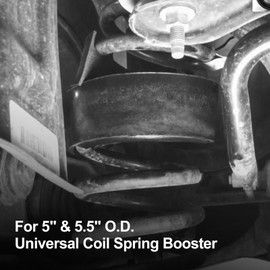 Heavy-Duty Round Rubber Coil Spring Spacer for Car, Enhance Spring Rate for 5" & 5.5" O.D. Universal Coil Spring Booster (Pack of 2)