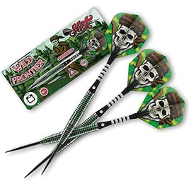 Shot! Darts Wild Frontier Trapper-Steel Tip Dart Set-Front Weighted-80% Tungsten Barrels (25)