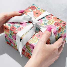 JILLSON & ROBERTS Bulk Gift Wrapping Paper, Gypsy Floral, 1/4 Ream 208' x 30"