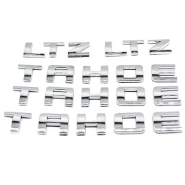 Unbranded 07-20 For TAHOE LTZ Silver Letter Emblems Door Badge Nameplate Tailgate X5