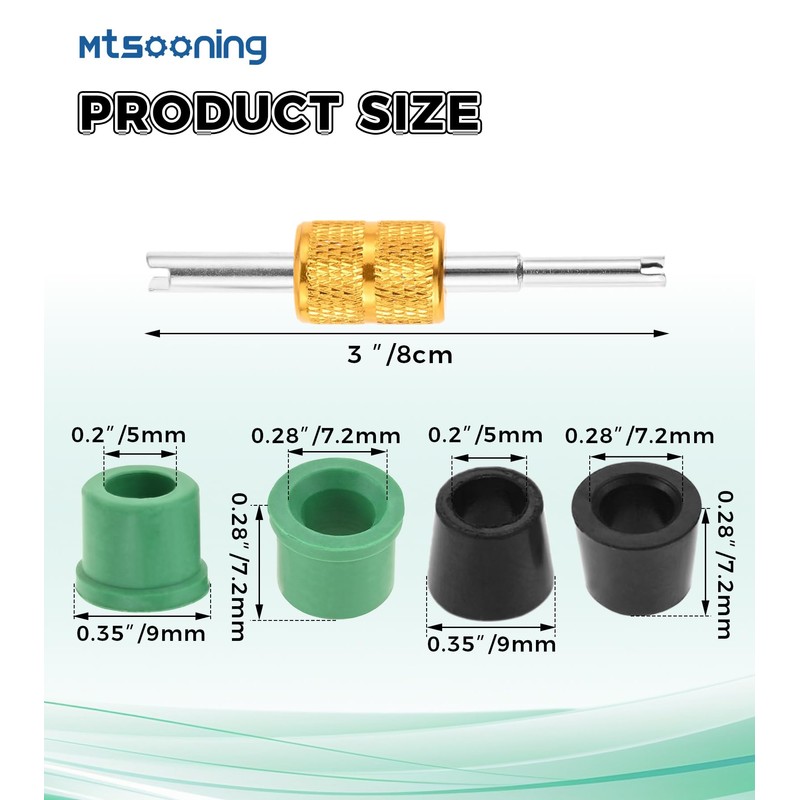 Mtsooning 100 PCS HVAC 1/4" Quick Coupler Charging Gaskets, O-Ring