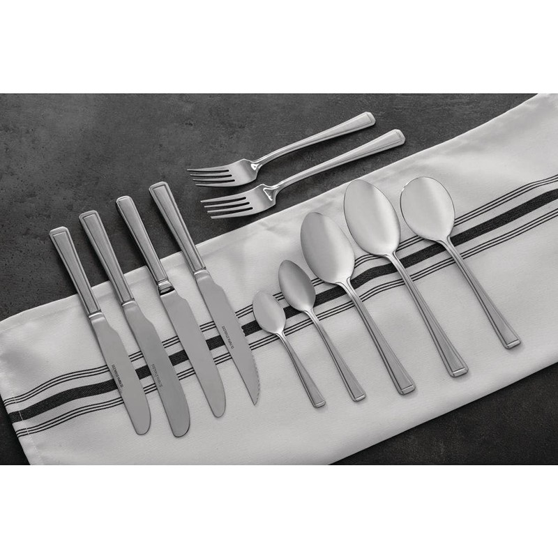 Olympia Harley Cutlery Teaspoons Set (Pack of 12), Silver, High