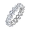 KISPER 14K White Gold Plated Eternity Band Rings for Women