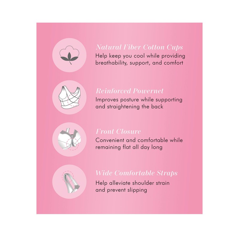 Exquisite Form 5100531 Fully Wireless Cotton Back & Posture Support