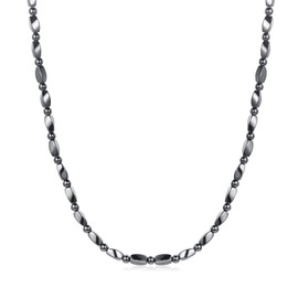 ASGEM Magnetic Necklace Terahertz Mineral Magnetic High Purity 99.99% Power Stone Natural Stone Far-Infrared Necklace Accessory Men Women Unisex
