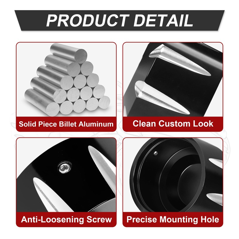 Proyoureye CNC Billet Aluminum Rear Wheel Axle Nut Cover Fit