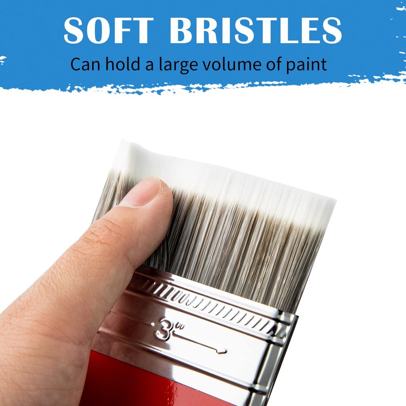 Falling in Art Flat Paddle Paint Brush Set with Long