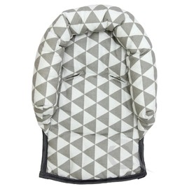 UNIVERSAL Infant Baby Toddler car seat, stroller head support pillow (Soft Cotton) (Triangle/grey)