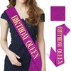 CIEHER Purple Birthday Sash - It's My Birthday - Women's