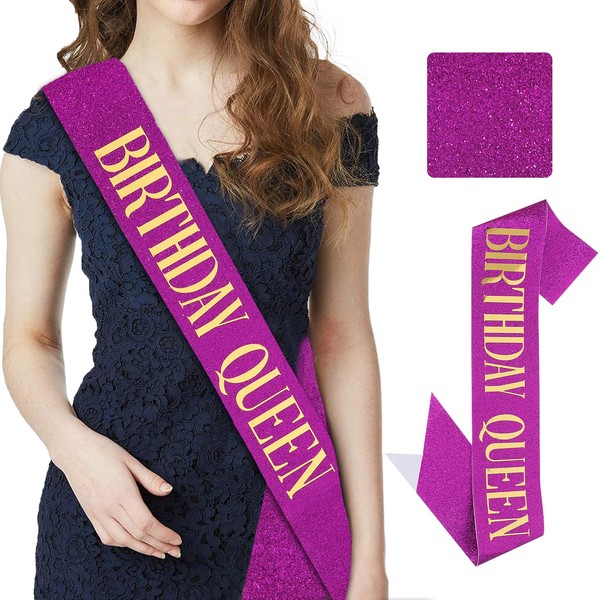 CIEHER Purple Birthday Sash - It's My Birthday - Women's