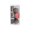 Kwikset SmartKey Security Antique Brass Metal Double Cylinder Deadbolt