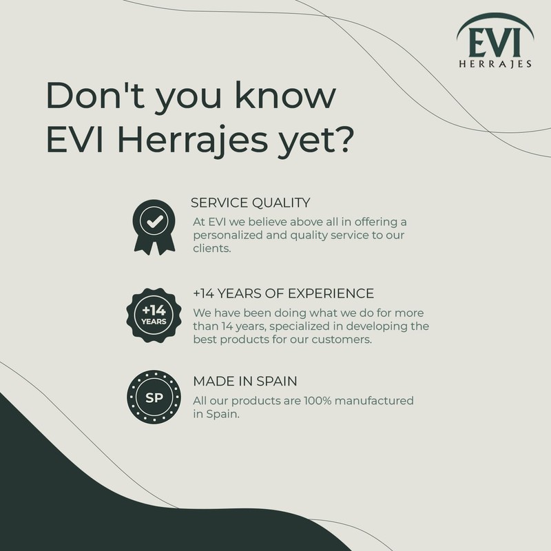 EVI Herrajes | Pack 2 Doorstops | 20x25mm | Threaded