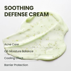 HyCicaMue Crema de defensa, hidratante coreano calmante para pieles sensibles, alivio del enrojecimiento, control de sebo en verano, hidratante ligera, reparación de barrera de mucina vegana Cica, crema facial, 1.69 onzas líquidas