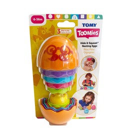 TOMY Toomies Hide and Squeak Nesting Eggs Baby Toy, Educational Shape Sorter with Colours and Sound, Easter Toy for Babies, Toddlers & Little Kids from 6 Months, 1, 2 & 3 Year Olds