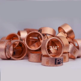 D.N 100 Pieces Heavy Duty 3/4" Crimp Rings, Copper Crimp Clamp Ring 3/4 Inch Plumbing PEX Fittings, Tubing, Pipe Connections (Pack of 100, 3/4_Inch)