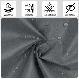 COOL AREA Balcony Privacy Screen 80 x 400 cm with UV Protection for PES Balcony Cover, Weatherproof Balcony Cover with Cable Ties, Anthracite