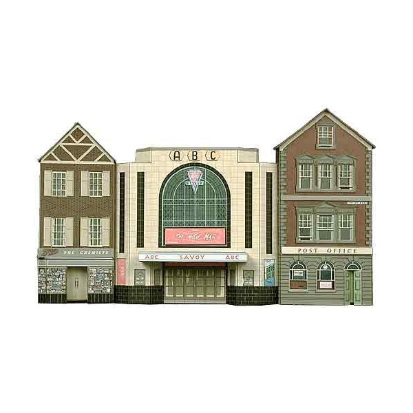 Superquick 1:72 Cinema, Post Office and Shop - Low Relief Card Kit C2