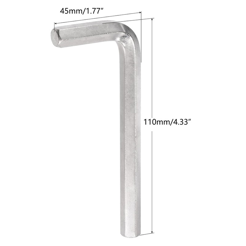 TOP-VIGOR 1Pcs 10mm Hex Key Wrench, Metric CR-V L Shaped
