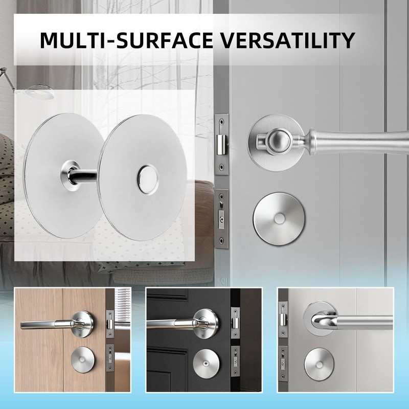 2 Set Door Hole Cover Plate 2-5/8" Deadbolt Cover Plate,