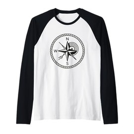 Compass Vinyl Rose Shantycore Symbol Raglan Baseball Tee