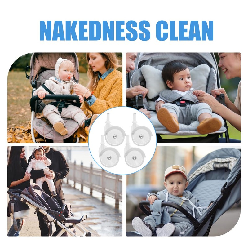 ORFOFE Baby Walker Replacement Wheels 4-Pack Universal Fit Smooth Rolling