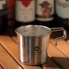 Four Outdoor Stainless Steel 210ml Sierra Cups with a Storage