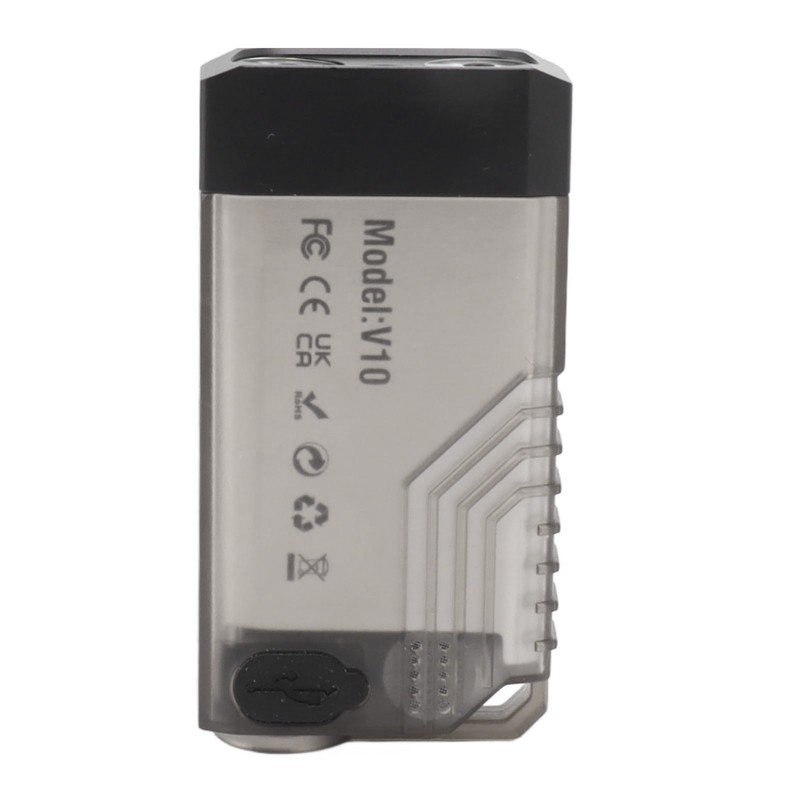 Mini Flashlight Portable Rechargeable Buzzer Alarm Keychain Light for Camping