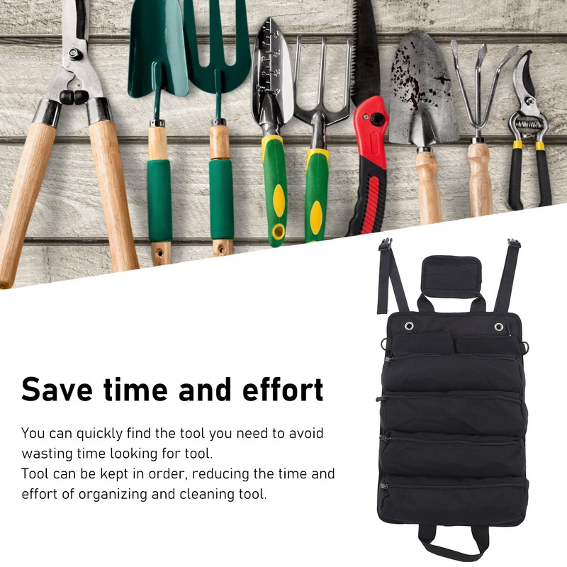 Roll Up Tool Bag Multipurpose Portable Tool Storage Bag Oxford