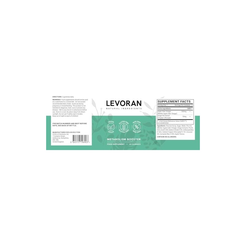 Levoran Levoran Stoffwechsel Booster Gummies, vegan, glutenfrei (2)