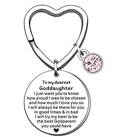 TTOVEN Goddaughter Keyring - Goddaughter Gifts from Godfather & Godmother - Birthday & Graduation
