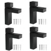 Glass Shelf Brackets , Adjustable 4PCS WoodFloating Shelf Brackets, Mounting