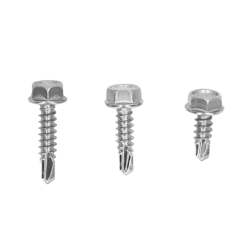 150PCS 304 Stainless Steel Self Tapping Screws Wafer Head Hex