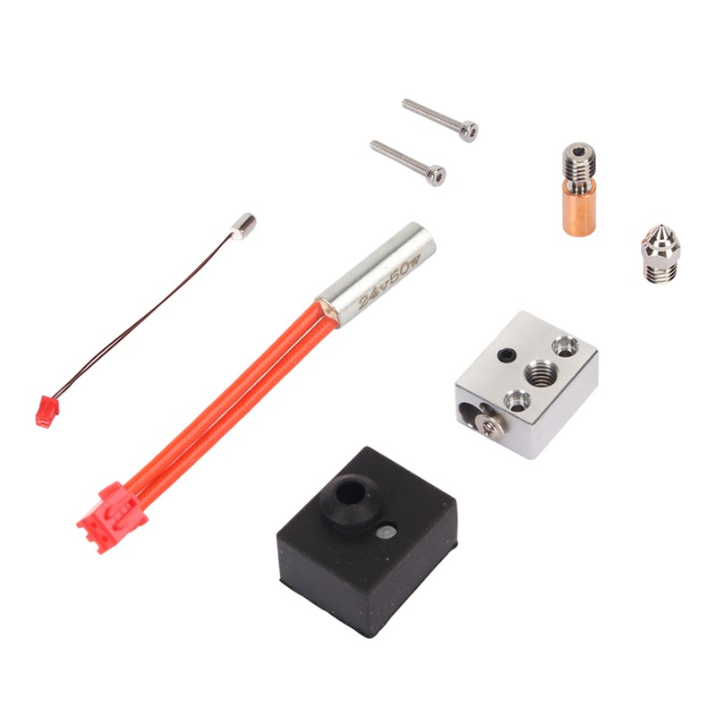 Hot End Extruder Nozzle Kit Heat Resistant Nickel Copper Plated