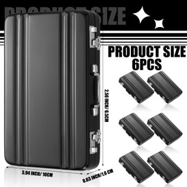 Yeaqee 6 Pcs Business Card Holder Aluminum Business Card Case Mini Briefcase with Waterproof Pocket Credit Card Holder for Men Woman Business Card Organizer Id Cards Organization Supplies