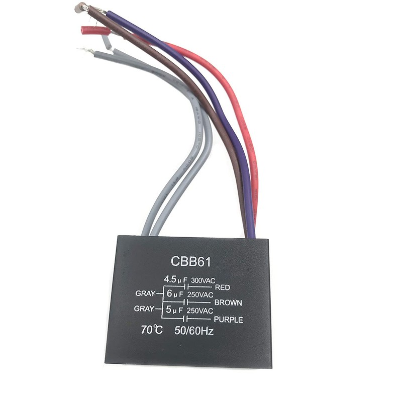 winwill Ceiling Fan Capacitor CBB61 4.5uf + 6uf + 5uf