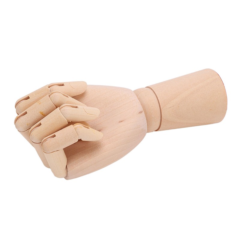 Wood Mannequin Hand Flexible Joints Fingers Drawing Mannequin Hand for