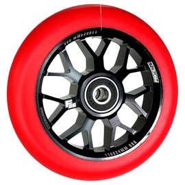 Fantic26 Spy7 Stunt Scooter Roll, Trick, Kick I, Children, Scooter, Wheel, 110 mm, ABEC 11, Quick, Quiet, Freestyle (Black/PU Red)