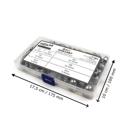 230-Piece Set of Cap Nuts High Shape According to DIN 1587 Rustproof Stainless Steel A2 V2A Hexagonal Acorn Nuts Sizes M3-M12 (230 Pieces)